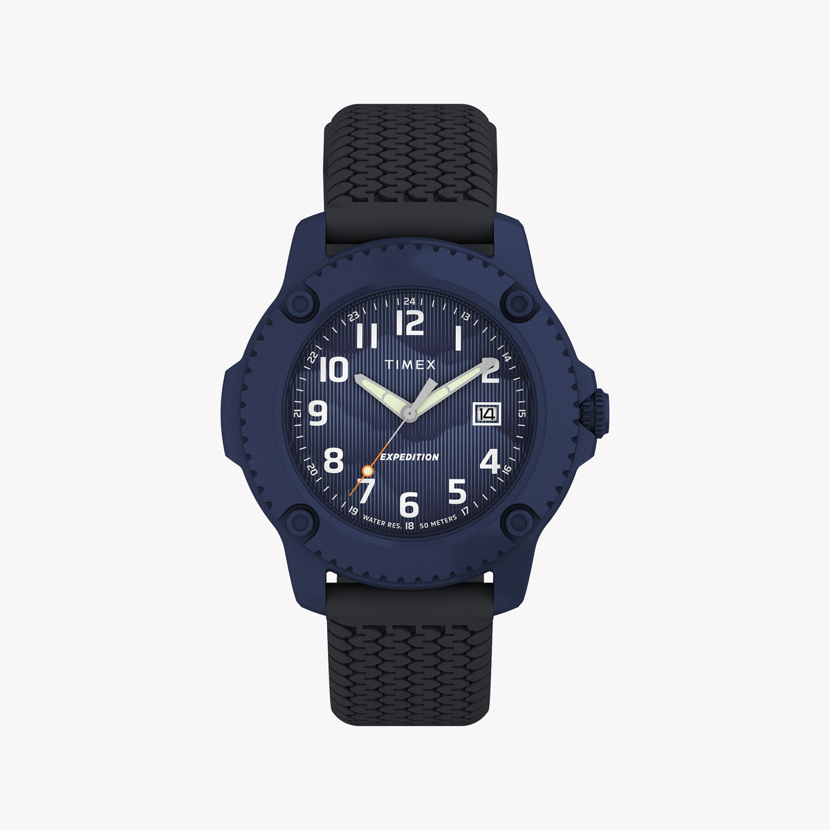 Timber Aluminum Blue Dial Silicone Strap Watch TW4B34600 | Stylish & Durable