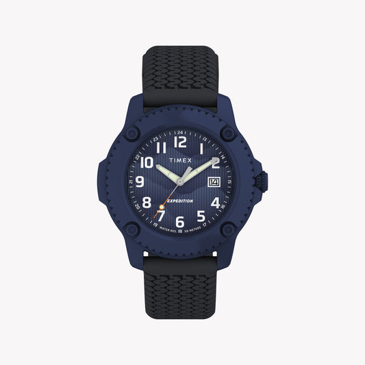 Timber Aluminum Blue Dial Silicone Strap Watch TW4B34600 | Stylish & Durable
