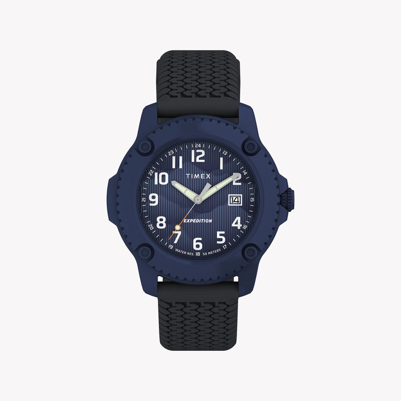 Timber Aluminum Blue Dial Silicone Strap Watch TW4B34600 | Stylish & Durable by i-watch
