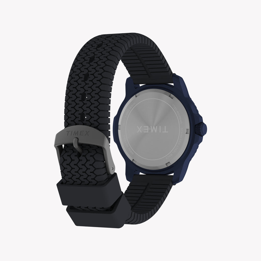 Timber Aluminum Blue Dial Silicone Strap Watch TW4B34600 | Stylish & Durable