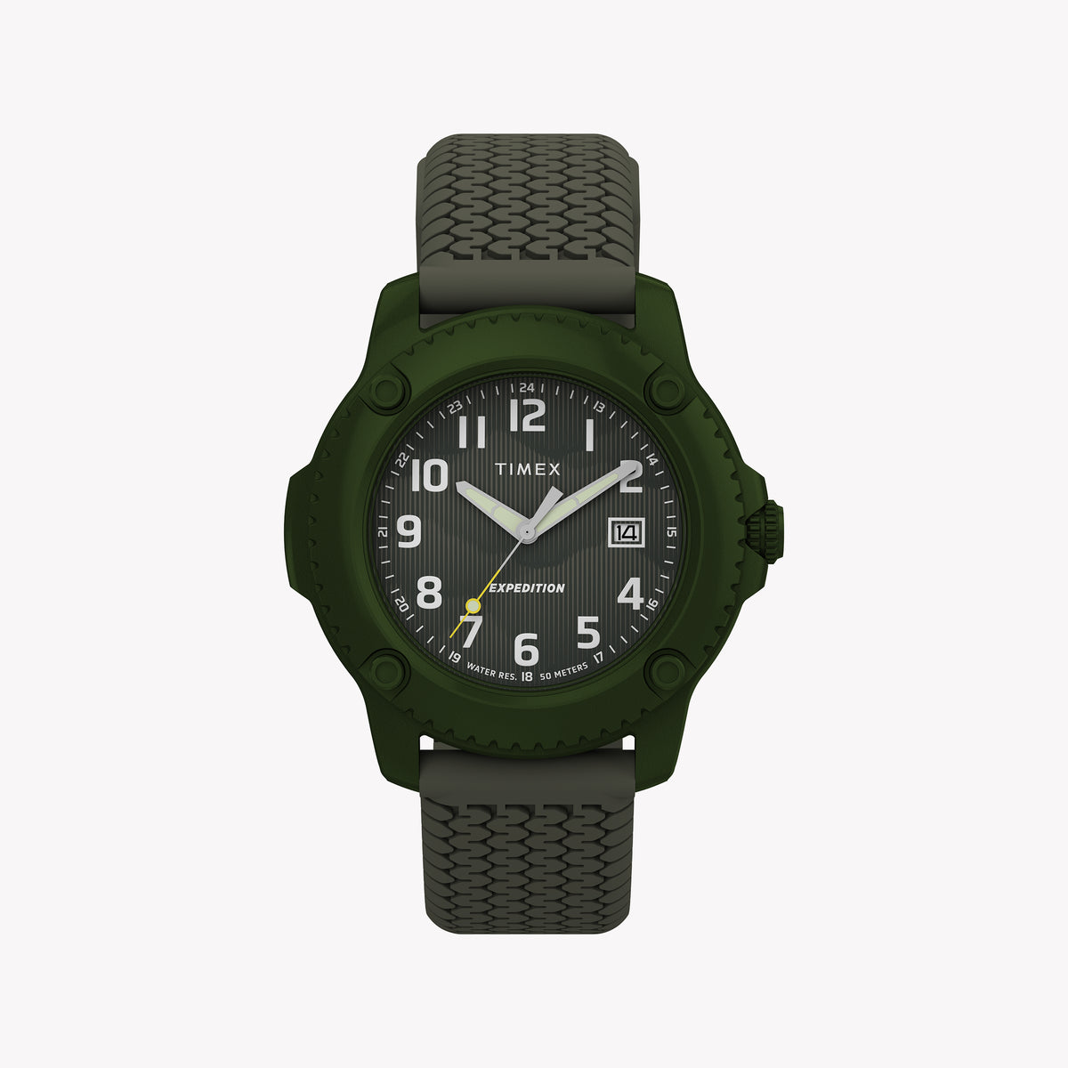 Timber Aluminum Case Green Dial Silicone Strap TW4B34700 Watch | Sporty & Lightweight
