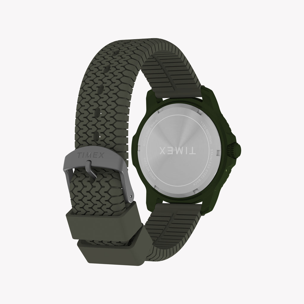 Timber Aluminum Case Green Dial Silicone Strap TW4B34700 Watch | Sporty & Lightweight