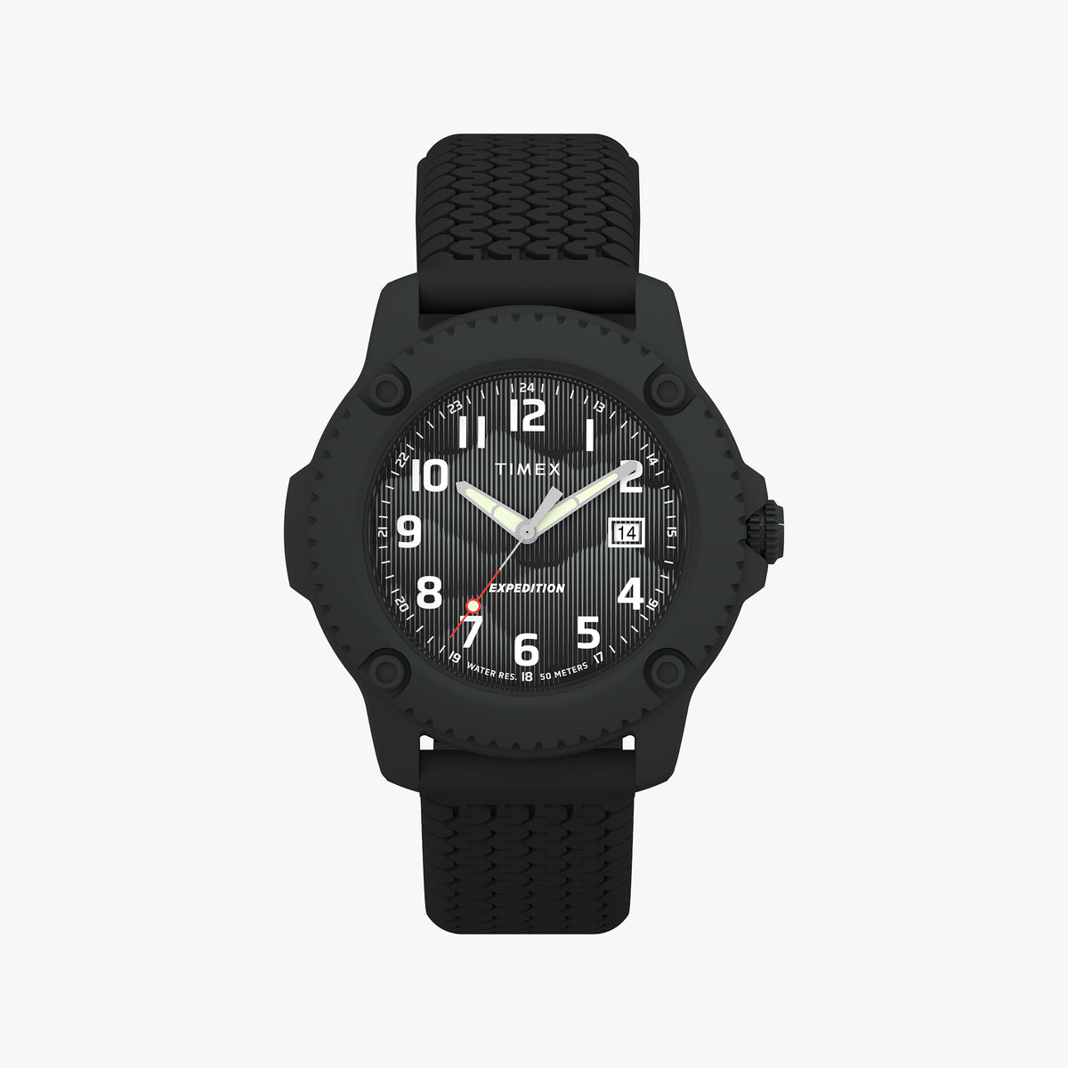 Timber Aluminum Case Black Dial Silicone Strap Watch TW4B34800
