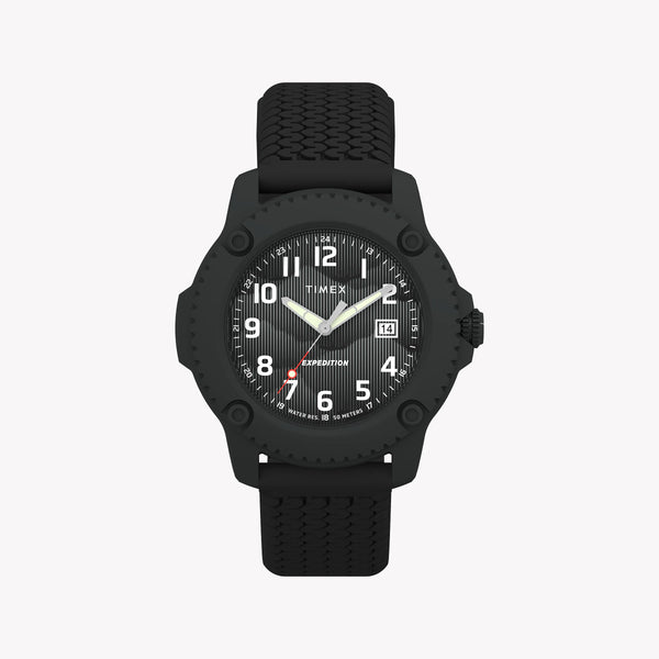 Timber Aluminum Case Black Dial Silicone Strap Watch TW4B34800