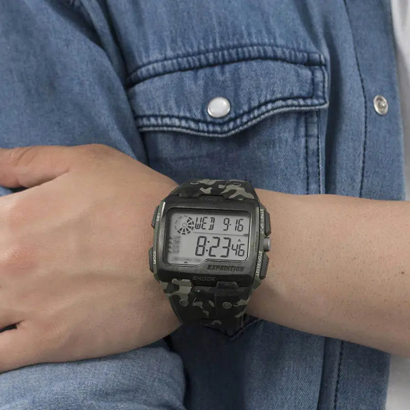 Timex Men's Black Resin Digital Watch, Indiglo | Tw5m18200