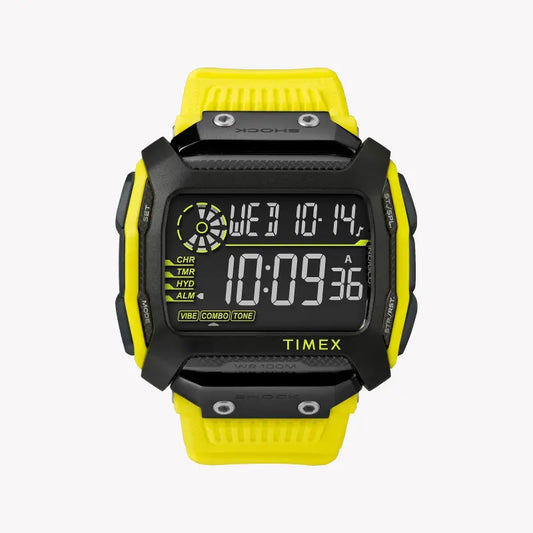 TIMEX TW5M18500 DIGITAL COMMAND – LANGLEBIGE HERRENUHR AUS GELBEM HARZ MIT STOSSFESTIGKEIT