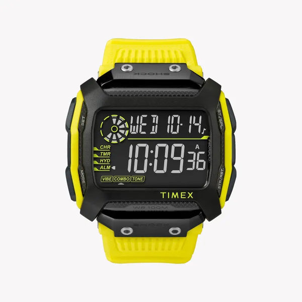 Timex Tw5m18500 Digital Command - Durable Yellow Resin Men's Watch With Shock Resistance by i-watch