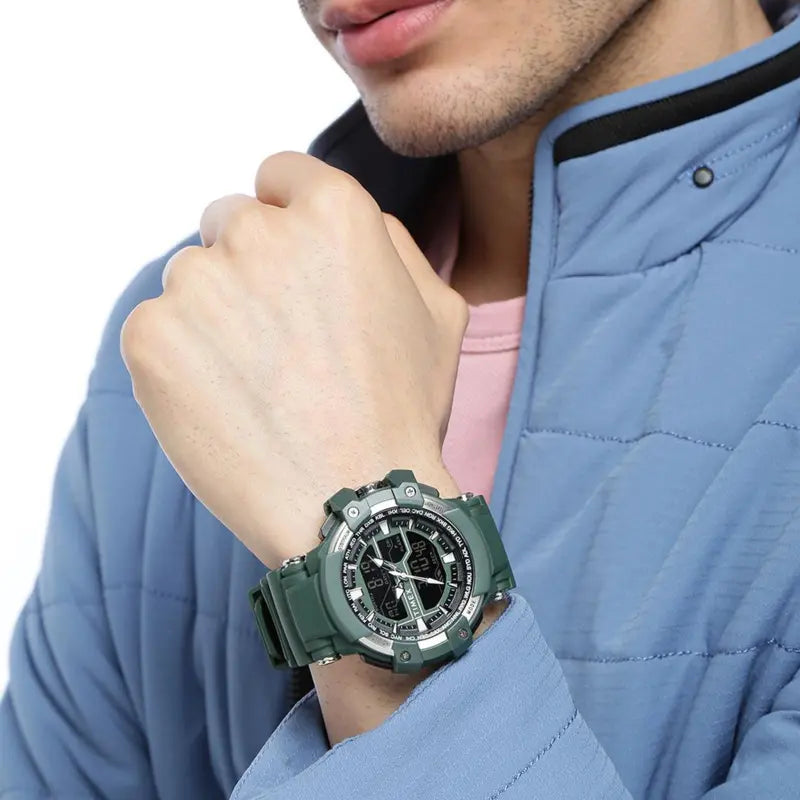 TIMEX TW5M22800 DGTL LIFESTYLE – LANGLEBIGE HERRENUHR AUS GRÜNEM HARZ MIT DIGITALEM ZIFFERBLATT