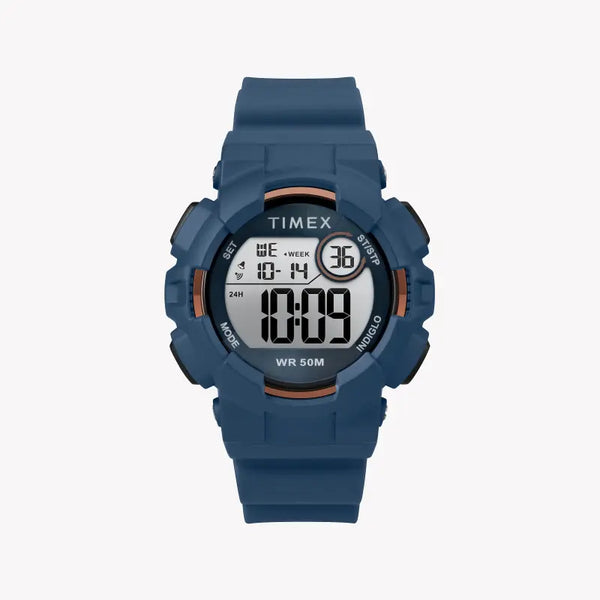 Timex Unisex Blue Silicone Digital Watch, Resin Case | Tw5m23500 by i-watch