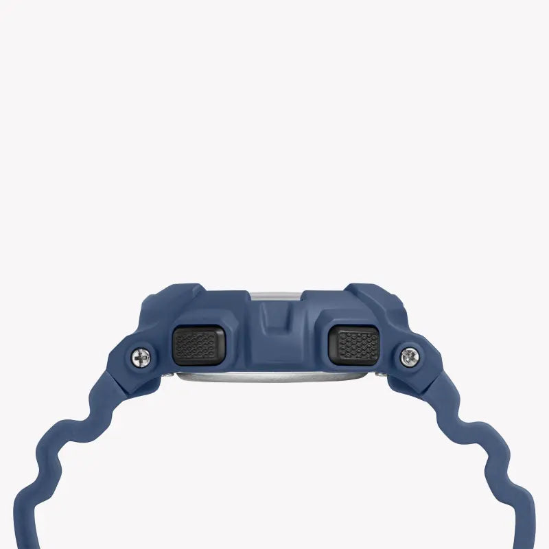 ساعة TIMEX النسائية مع هيكل من الراتنج الأزرق وسوار من السيليكون الأزرق