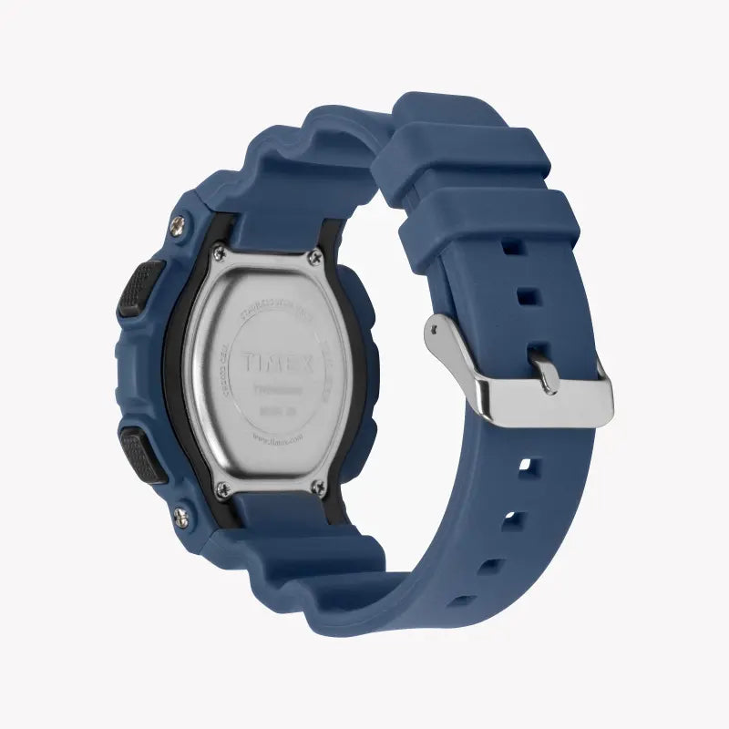 Timex Unisex Blue Silicone Digital Watch, Resin Case | TW5M23500