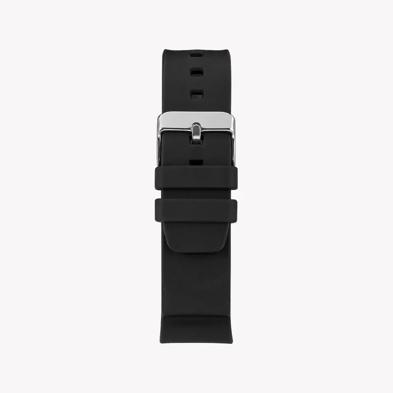 Montre TIMEX pour femme avec boîtier en résine noire et bracelet en silicone noir