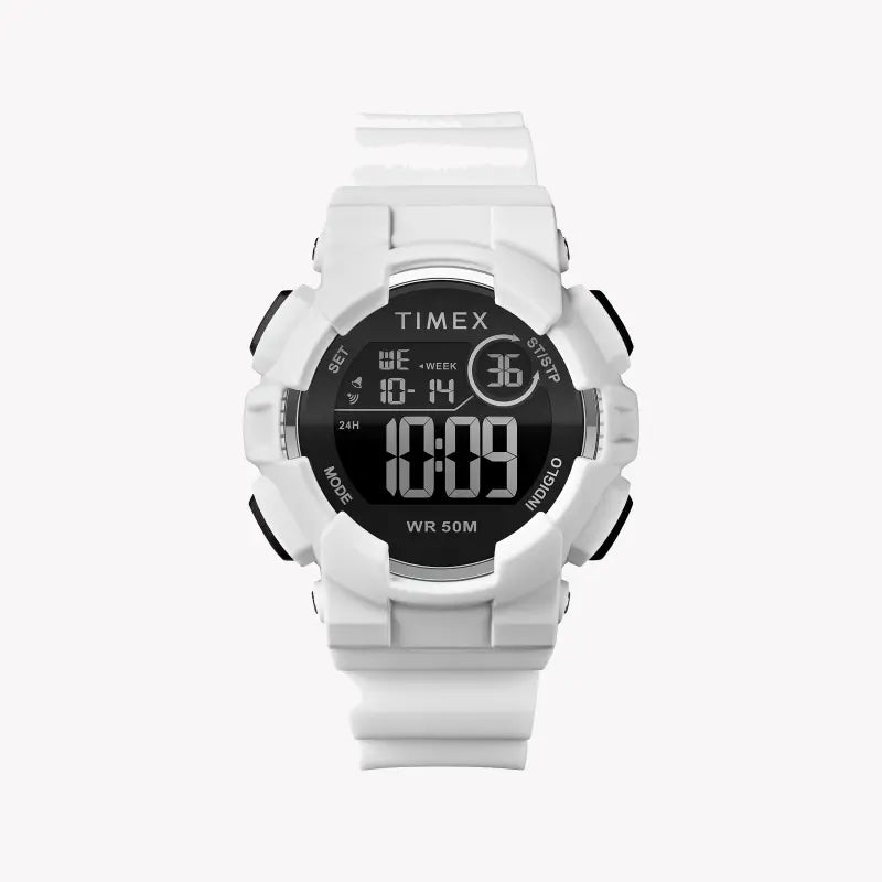 Timex Unisex White Silicone Watch, Digital Dial | Tw5m23700 by i-watch