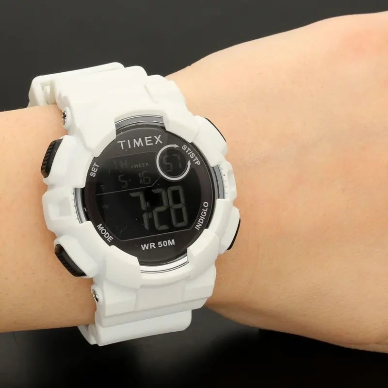 Timex Unisex White Silicone Watch, Digital Dial | Tw5m23700 by i-watch