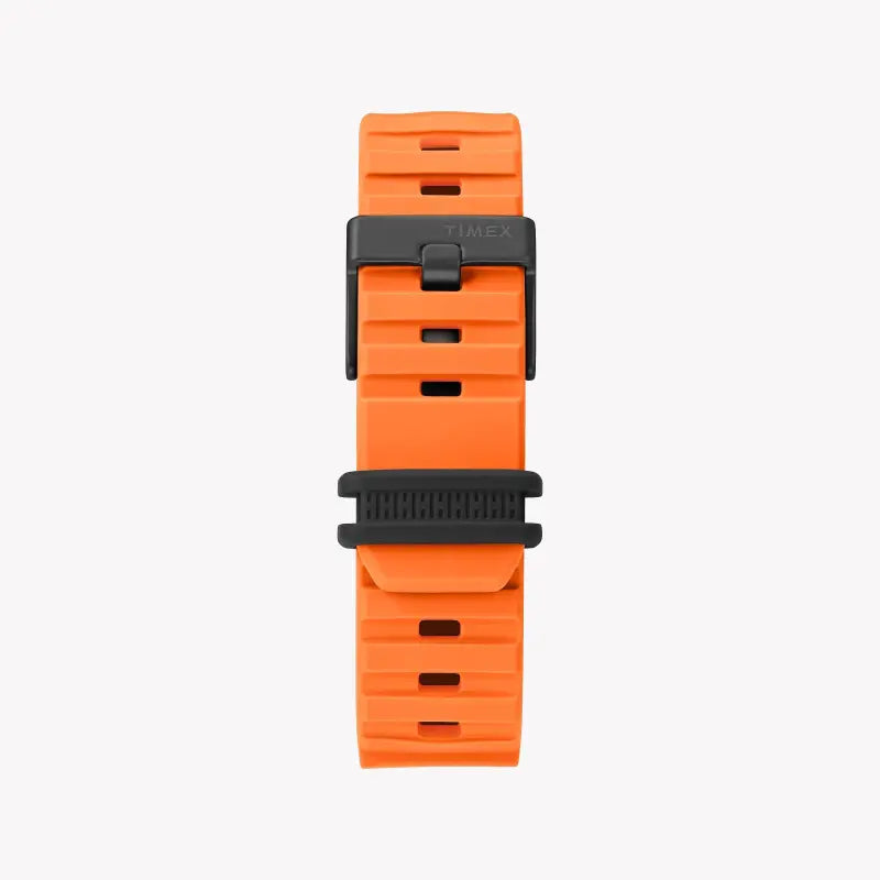 TIMEX Digital Command 47 mm orange Silikon-Herren-Sportuhr – stoßfest und 200 m wasserdicht
