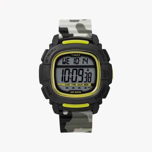 TIMEX COMMAND CAMO 47 MM DIGITALE HERRENUHR – LANGLEBIG, WASSERFEST, SPORTBEREIT