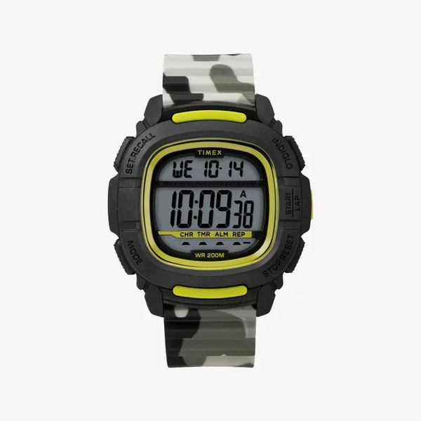 Timex Men's Camouflage Silicone Watch, Digital Dial | Tw5m26600