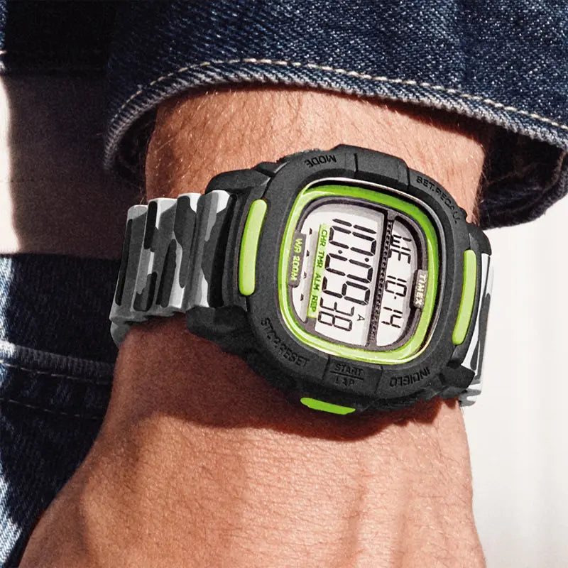 Timex Men's Camouflage Silicone Watch, Digital Dial | Tw5m26600