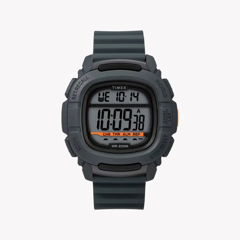 Timex Men's Gray Silicone Watch, Digital Dial | Tw5m26700