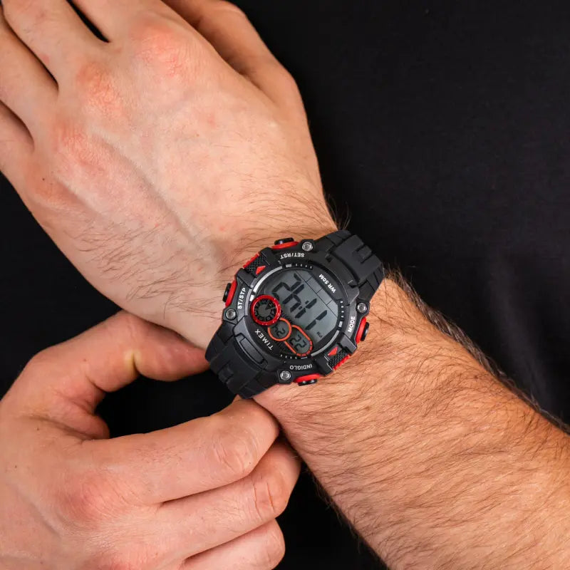 Timex Men's Black Silicone Watch, Digital Dial | Tw5m27000 by i-watch