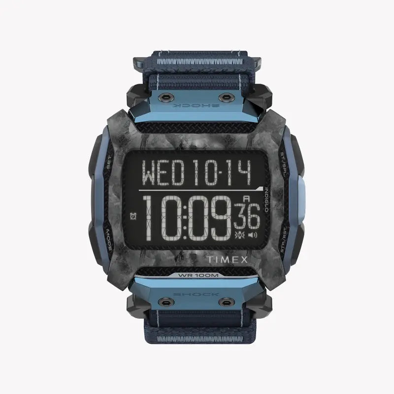 TIMEX DIGITAL COMMAND TW5M28700 – ROBUSTE HERRENUHR AUS SCHWARZEM STOFF MIT INDIGLO UND WASSERBESTÄNDIGKEIT