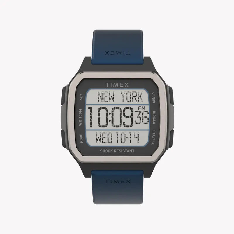 Timex Men's Blue Silicone Watch, Digital Dial | Tw5m28800