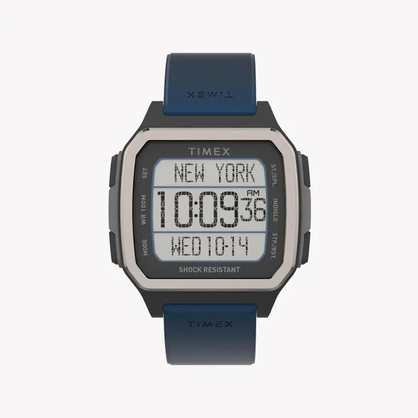 Timex Men's Blue Silicone Watch, Digital Dial | Tw5m28800