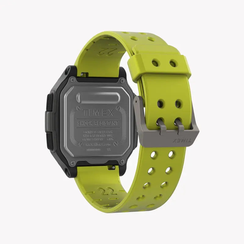 Timex Men's Green Silicone Watch, Digital Dial | Tw5m28900