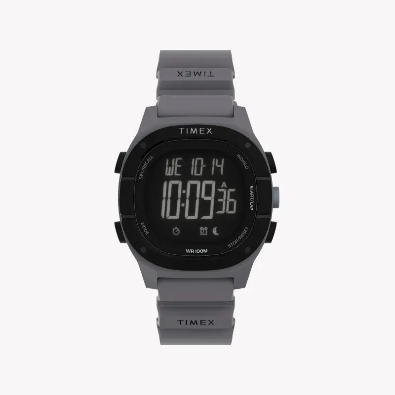 TIMEX DIGITAL COMMAND TW5M35300 – Unisex-Uhr mit grauem Silikon und Indiglo-Nachtlicht
