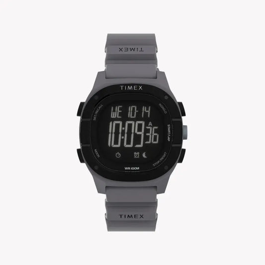 Timex Unisex Gray Silicone Digital Watch, Resin Case | Tw5m35300