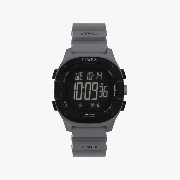 Timex Unisex Gray Silicone Digital Watch, Resin Case | Tw5m35300