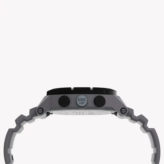 Timex Unisex Gray Silicone Digital Watch, Resin Case | Tw5m35300