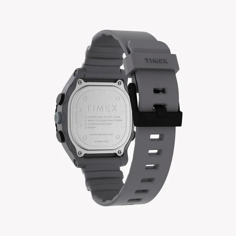 TIMEX DIGITAL COMMAND TW5M35300 – Unisex-Uhr mit grauem Silikon und Indiglo-Nachtlicht