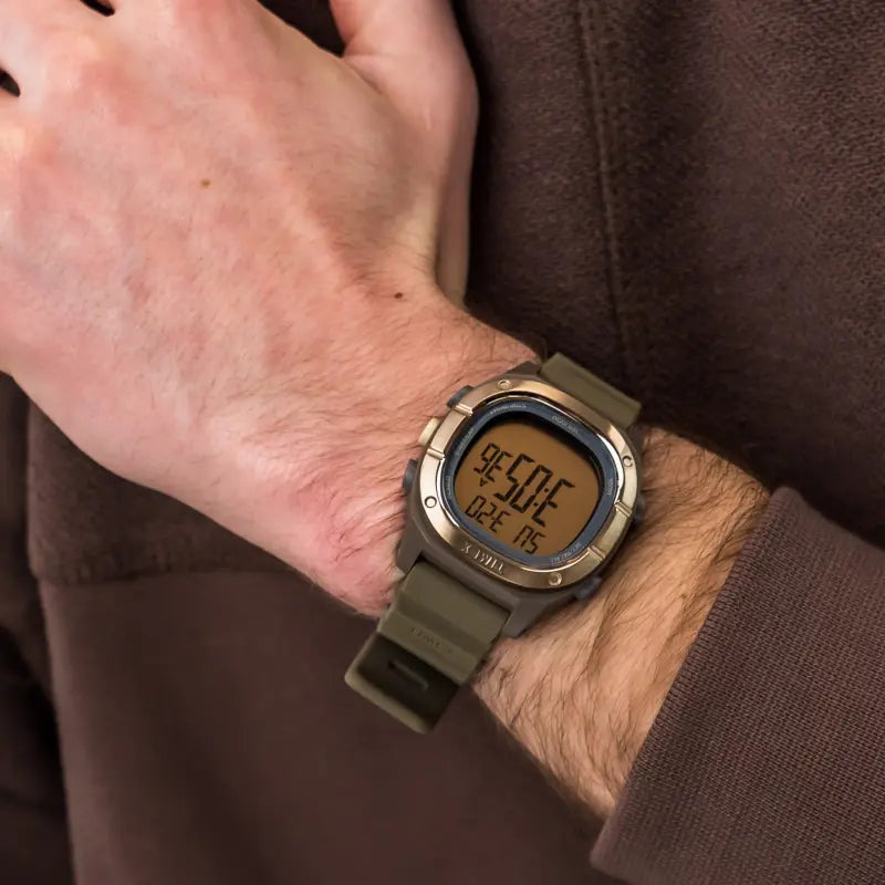 Timex Unisex Brown Silicone Watch, Digital Dial | TW5M35400