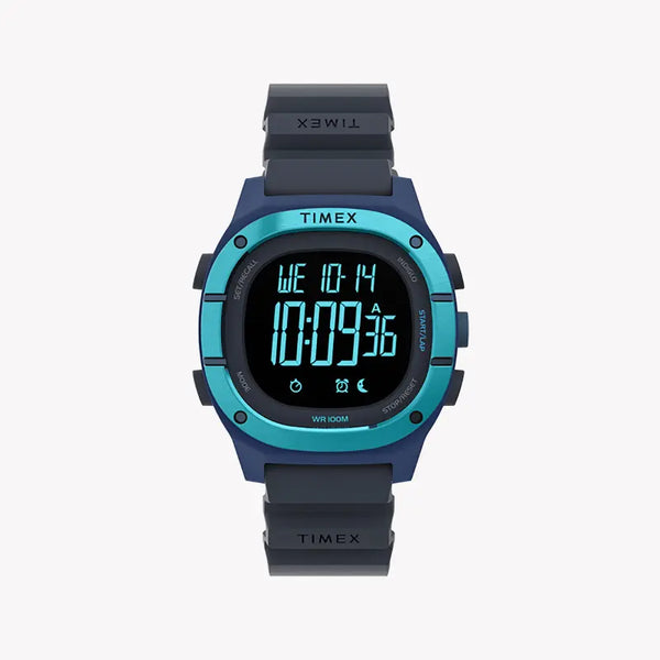Timex Unisex Blue Silicone Watch, Digital Dial | Tw5m35500 by i-watch