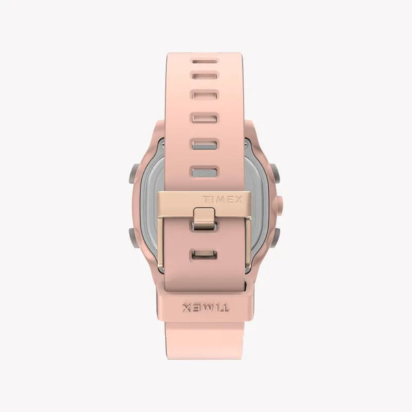 Timex Unisex Pink Silicone Watch, Digital Dial | Tw5m35700 by i-watch