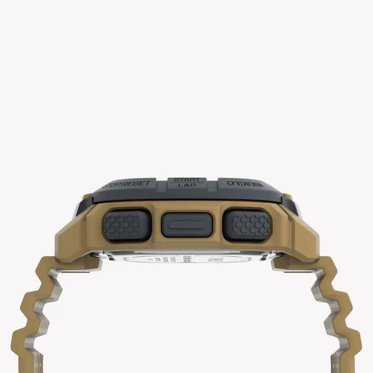 Timex Men's Tan Silicone Watch, Digital Dial | Tw5m35900