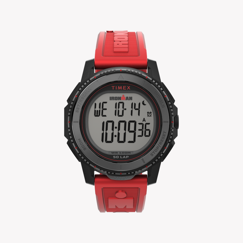 Timex Men's Resin/Rubber, Black/Red | Tw5m57900