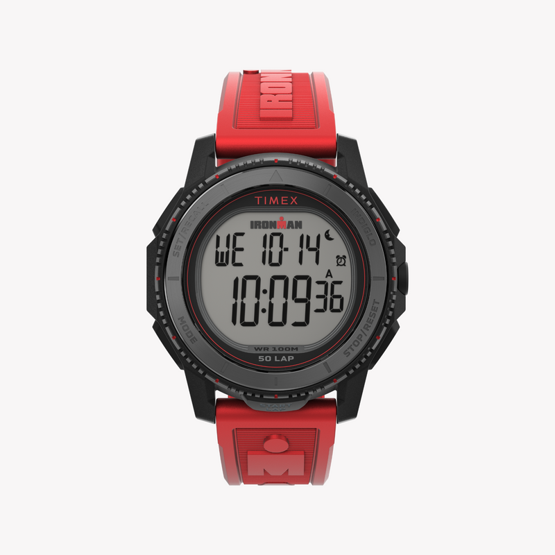 Timex Men's Resin/Rubber, Black/Red | Tw5m57900