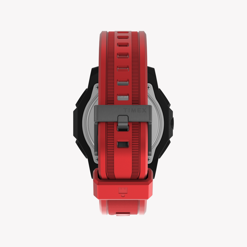 Timex Men's Resin/Rubber, Black/Red | Tw5m57900