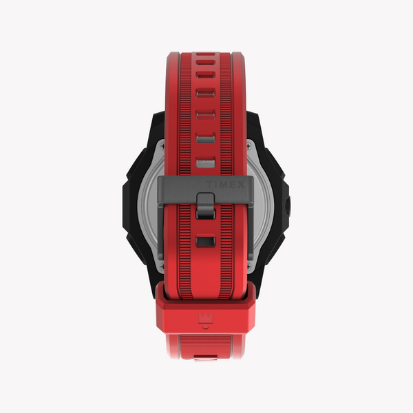 Timex Men's Resin/Rubber, Black/Red | Tw5m57900