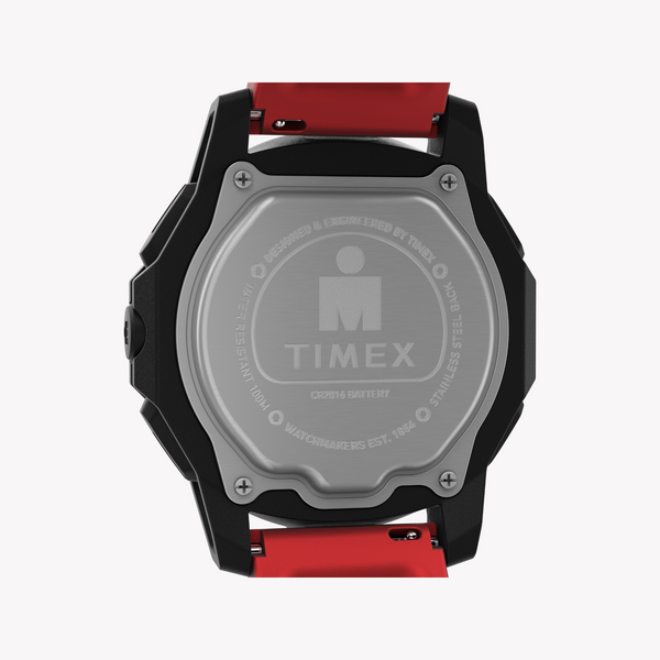 Timex Men's Resin/Rubber, Black/Red | Tw5m57900