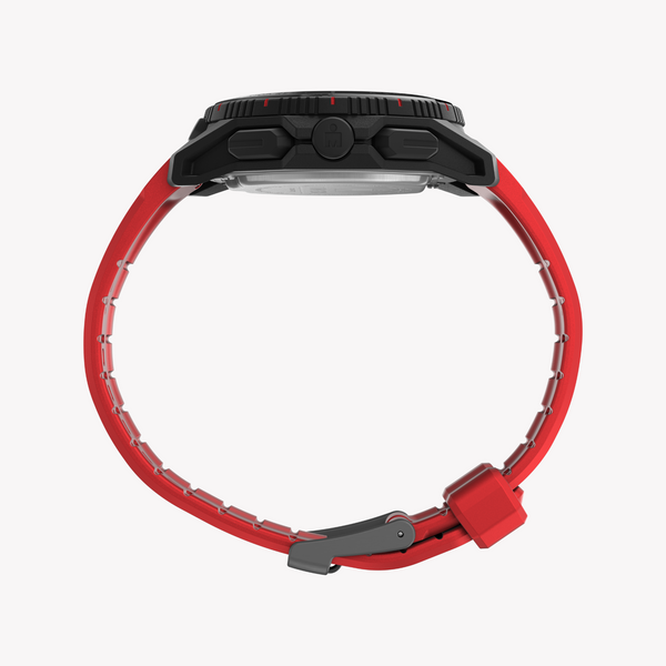 Timex Men's Resin/Rubber, Black/Red | Tw5m57900
