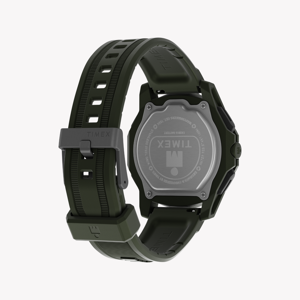 Timex Men's Resin/Black, Rubber/Green | Tw5m58000