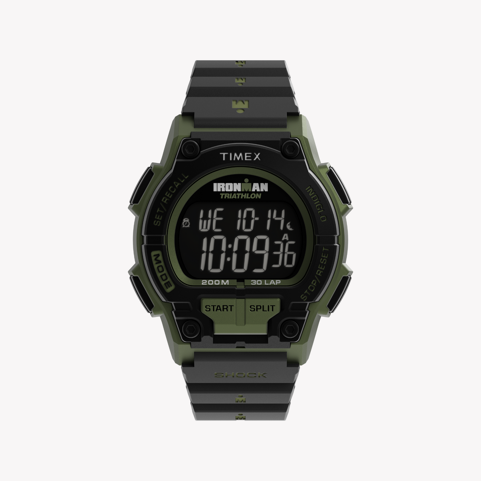 Timex Men's Green/Black Resin Watch | Model Tw5m64900