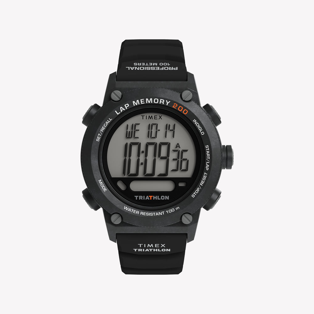 TIMEX Men's Black Digital, Black Silicone | TW5M66900