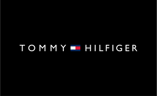 Tommy hilfiger logo on black background