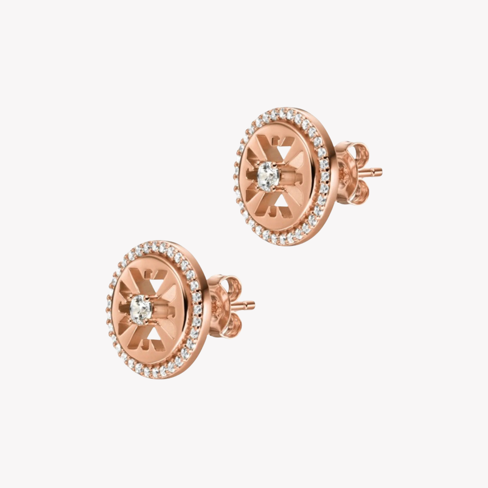Emporio Armani Women's Rose Gold Earrings, Sterling Silver Studs | EG3594221