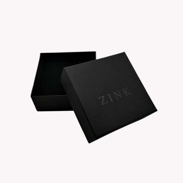 Zink Keychain - Silver & Black - Stainless Steel & Leather | Zjkc011b by i-watch