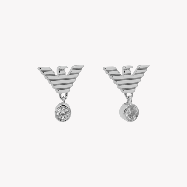 Emporio Armani Women's Silver Earrings, Sterling Silver Eagle Studs | EG3581040